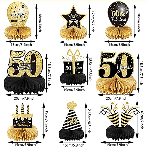 9 Pieces 50th Birthday Decoration 50th Birthday Centerpieces for Tables Decorations Cheers to 50 Years Honeycomb Table Topper for Men and Women Fifty Years Birthday Party Decoration Supplies(50th) 9 Pieces 50th Birthday Decoration 50th Birthday Centerpieces for Tables Decorations Cheers to 50 Years Honeycomb Table Topper for Men and Women Fifty Years Birthday Party Decoration Supplies(50th)
